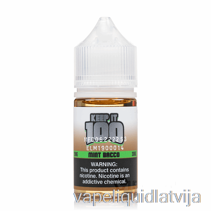 Piparmētru Bakkas Sāļi - Paturiet To 100 - 30 Ml 50 Mg Vape šķidruma